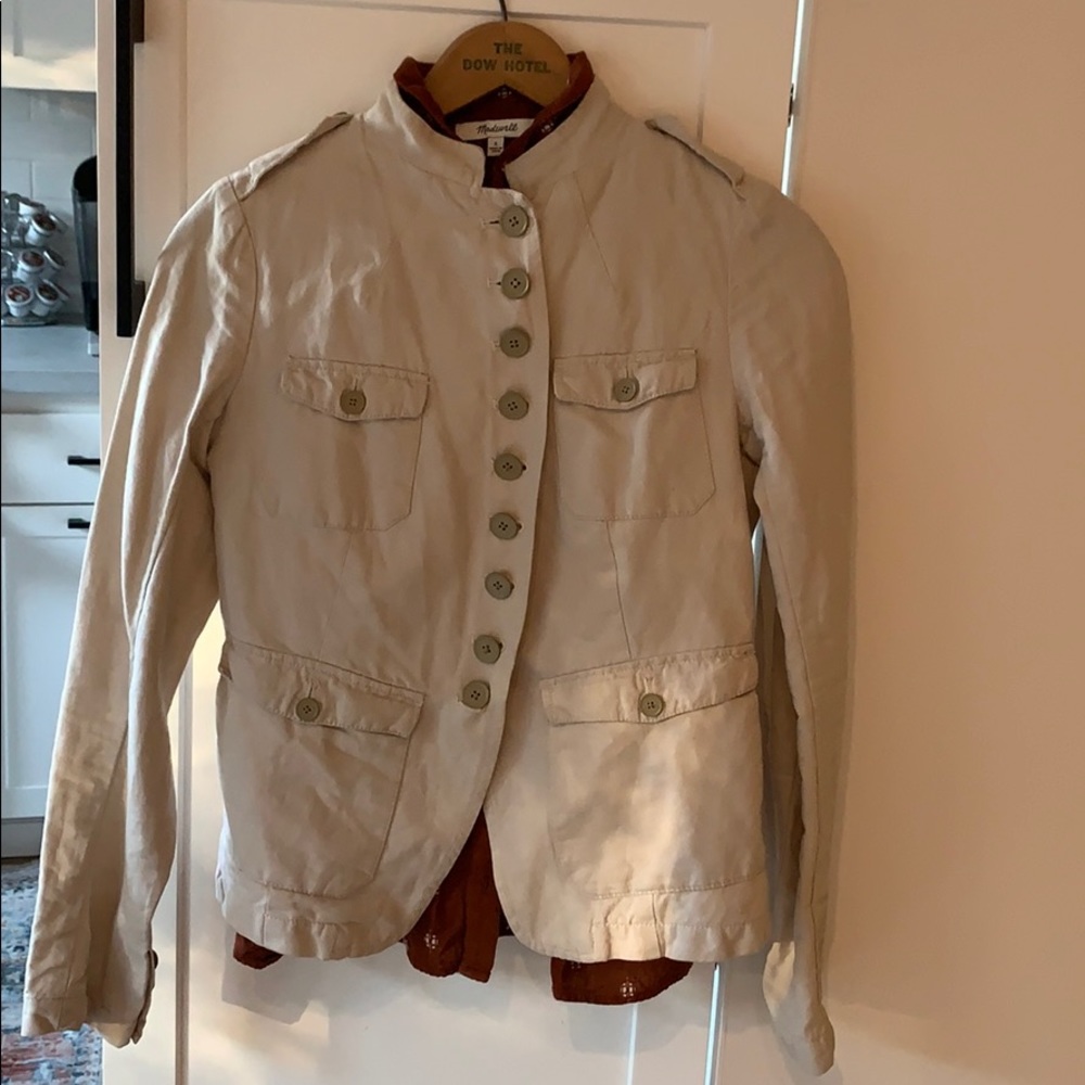 Military Style Asymmetrical Moto Jacket by GAP